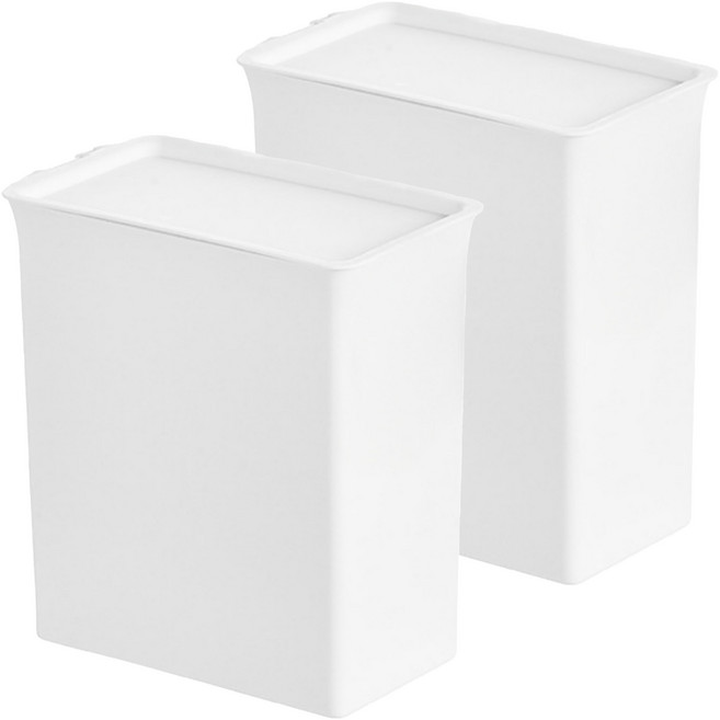 데일리홈 다용도 수납 정리 보관함, 화이트, 2개