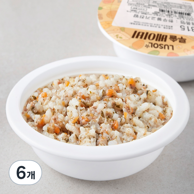 루솔 3단계 10~12개월 한우 불고기 진밥 이유식 315, 180g, 6개
