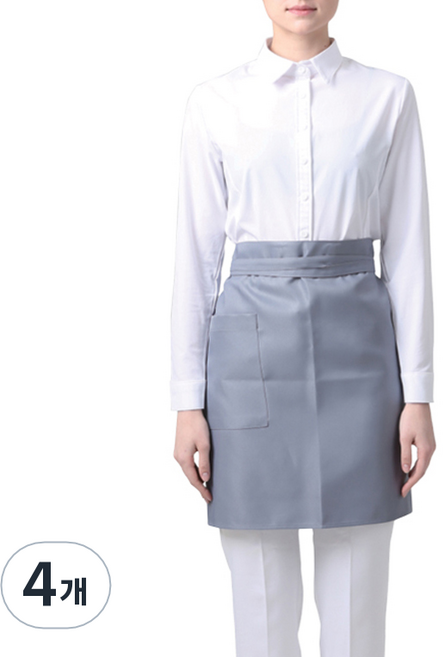 웰프런 노바사이드 허리형 앞치마, 그레이, 4개