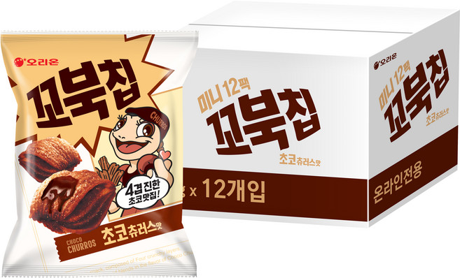 꼬북칩 초코츄러스맛, 30g, 12개