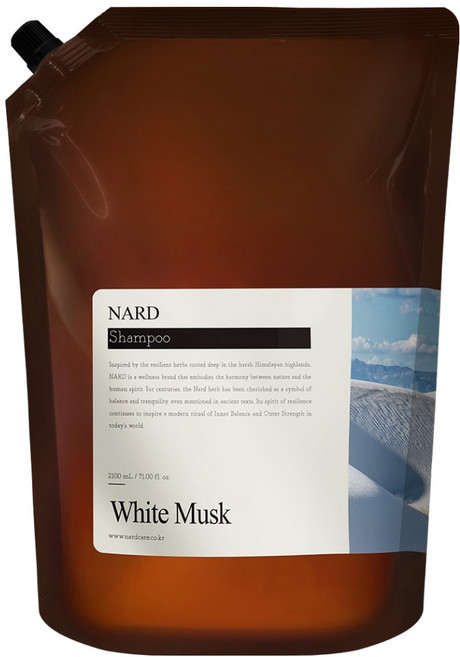 나드 부케가르니 리프레쉬 퍼퓸드 샴푸 화이트머스크향 리필, 2.1L, 1개