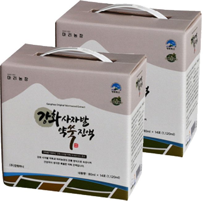 마리농장 강화 사자발 약쑥 진액 건강즙, 1.12L, 2개