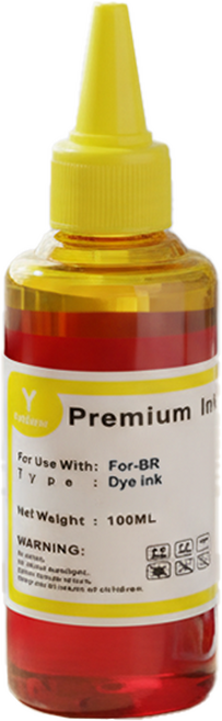 NEXTPAGE 台灣榮工 全系列 Dye Ink 可填充染料墨水瓶 副廠填充墨水 適用於 Brother 印表機, 黃色, 100ml, 1瓶