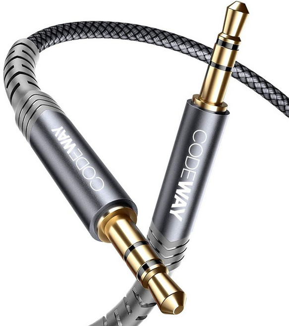 코드웨이 3.5mm AUX 스테레오 오디오 케이블, 2m, 혼합색상, 1개