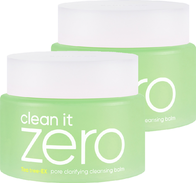 BANILA CO 芭妮蘭 台灣公司貨 ZERO零感肌瞬淨卸妝霜 茶樹控油, 100ml, 2罐