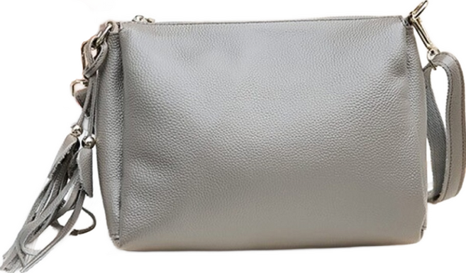 真皮頭層牛皮簡約女士流蘇肩背包/單肩包/女包