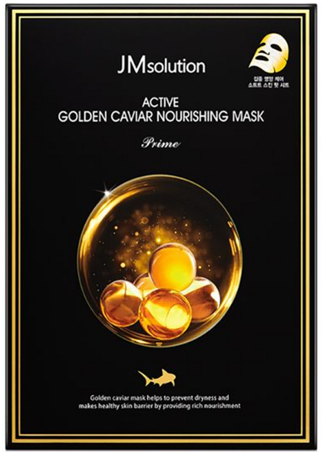 JMsolution 肌司研 黃金魚子醬滋養面膜 Set 含24K黃金 保濕面膜 10片, 1盒