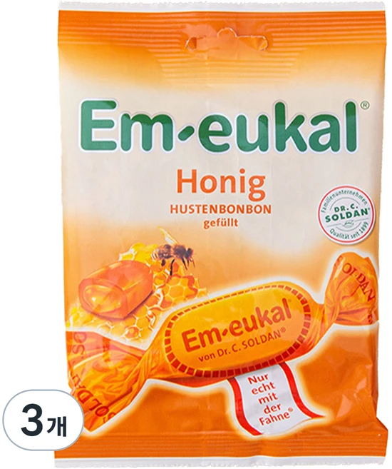 엠오이칼 허니 캔디, 75g, 3개 - 쿠팡