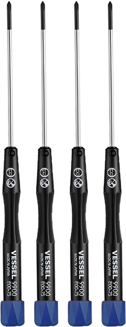 베셀 정밀 십자 드라이버 00 x 75 mm, 4개