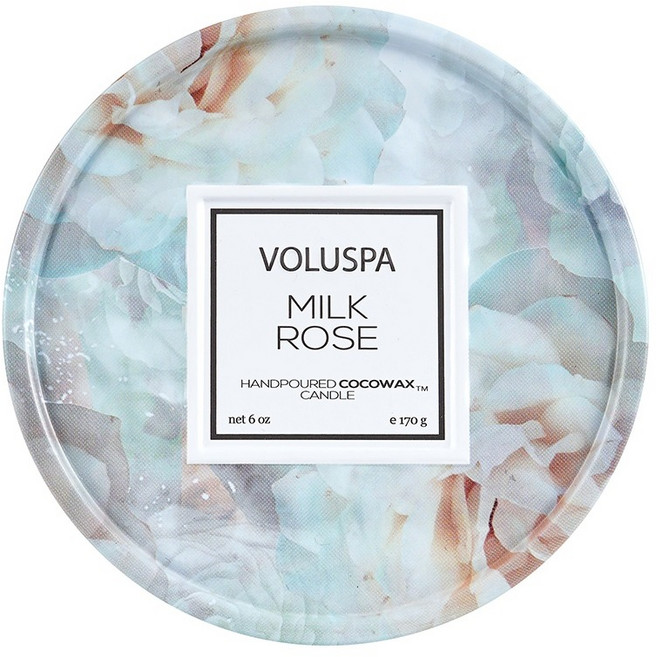 VOLUSPA 2芯錫蠟燭 6oz, 牛奶玫瑰, 170g, 1個