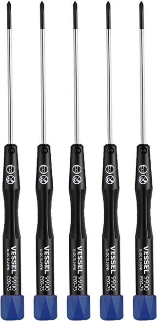 베셀 정밀 십자 드라이버 00 x 75 mm, 5개