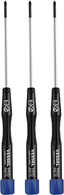 베셀 정밀 십자 드라이버 00 x 75 mm, 3개