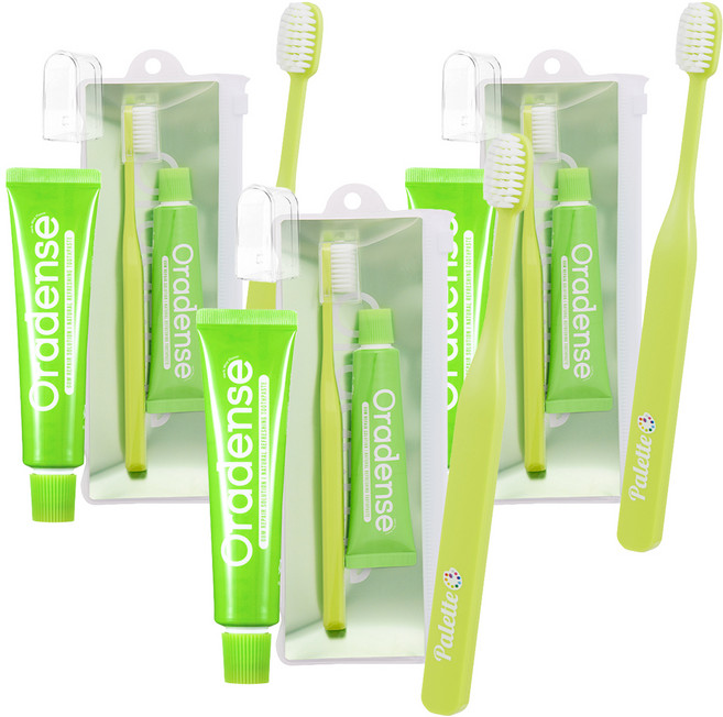 oradense 牙齦護理便攜式牙刷 + 牙膏 35g 套組, 3套