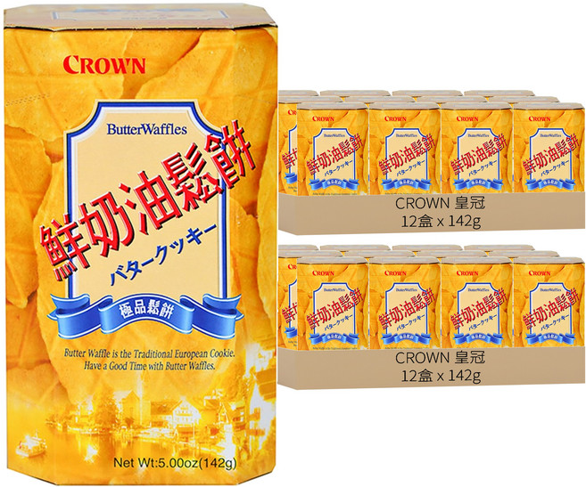 CROWN 皇冠 鮮奶油鬆餅, 142g, 24盒