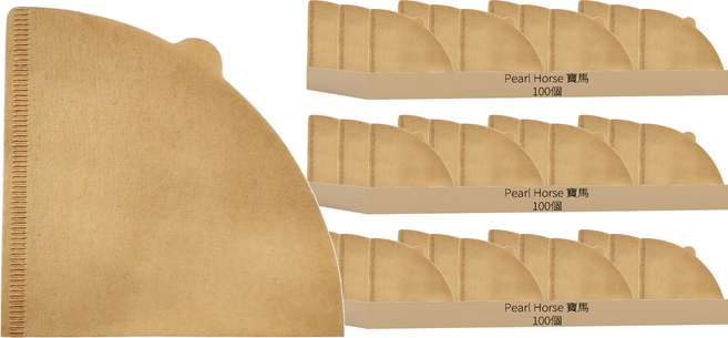 Pearl Horse 寶馬 V02 咖啡濾紙 1~4人, 1入, 300個