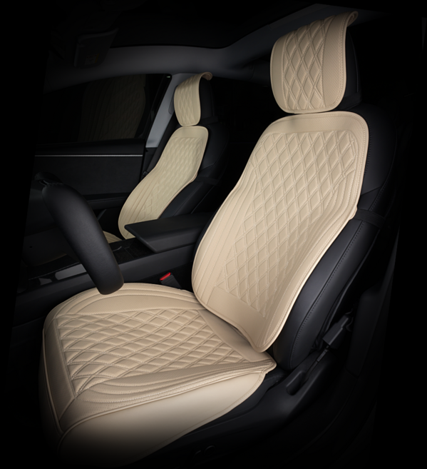 메이튼 차량용 시트커버 일체형 앞좌석 풀세트, 코튼베이지, 1세트