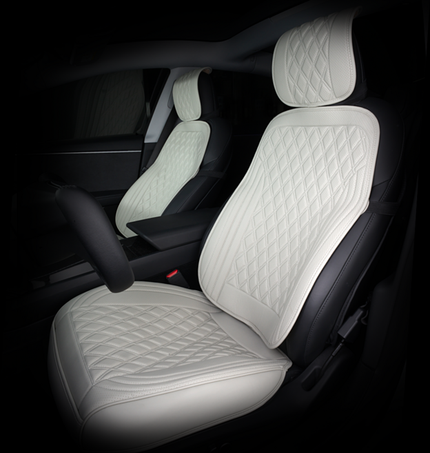 메이튼 차량용 시트커버 일체형 앞좌석 풀세트, 라이트그레이, 1세트