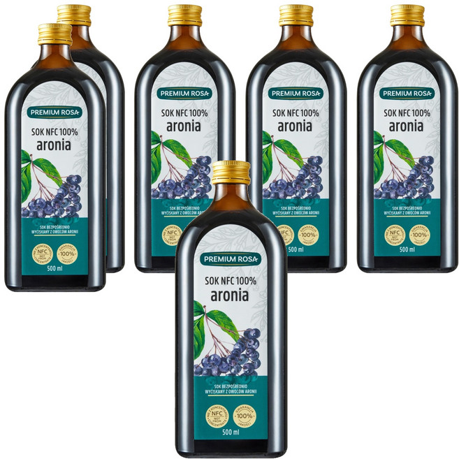 프리미엄로사 데일리원 아로니아 원액, 500ml, 6개