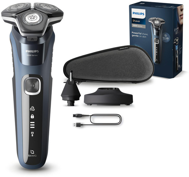 필립스 SkinIQ 5000 시리즈 전기면도기, S5880/33, 오션블루