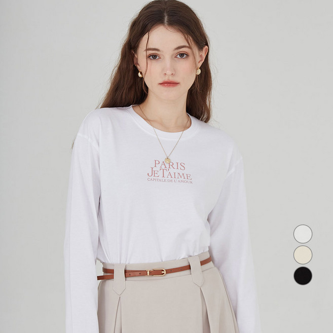 ELLE PARIS 여성용 Jetaime 긴팔 티셔츠