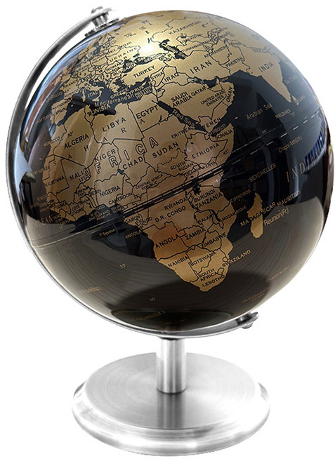 PM라이프 장식용 인테리어 미니 지구본, 블랙골드