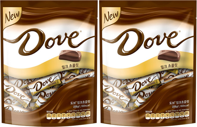 도브초콜릿 밀크, 228g, 2개