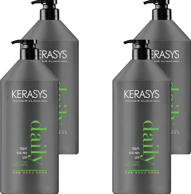 케라시스 데일리 두피 케어 샴푸, 1.5L, 4개
