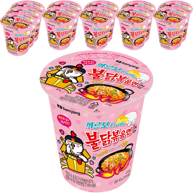 불닭볶음면 까르보 컵 80g, 12개