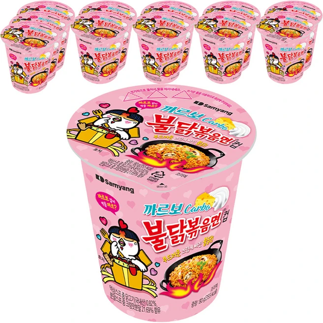 불닭볶음면 까르보 컵 80g, 12개 - 쿠팡