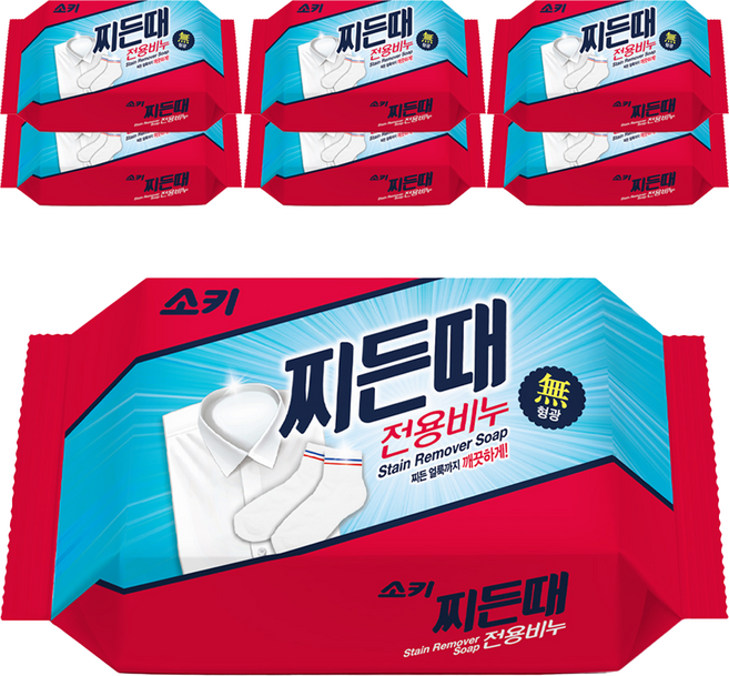 소키 찌든때 전용 세탁비누, 150g, 7개