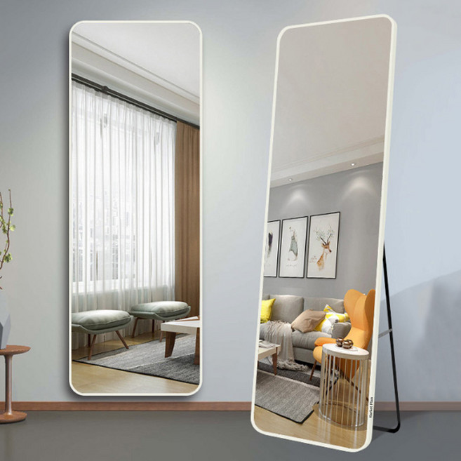 마켓플랜 심플 2in1 대형 전신 거울, 화이트