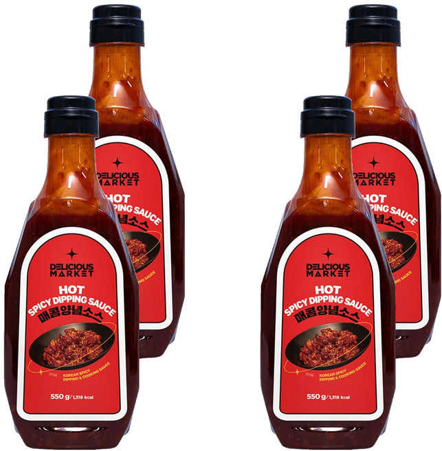 딜리셔스마켓 매콤양념소스, 550g, 4개