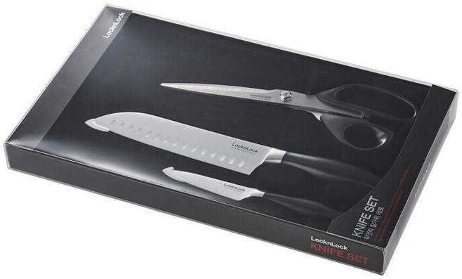 락앤락 식과도가위 3P 칼세트, 1세트, 식도 + 과도 + 가위