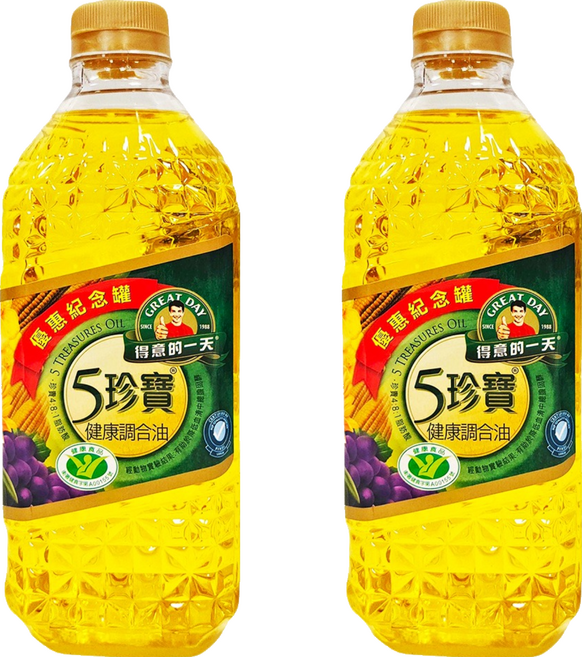 得意的一天 五珍寶健康調合油, 1.58L, 2瓶