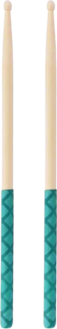 爵士鼓/電子鼓 楓木鼓棒 1組, 防滑綠