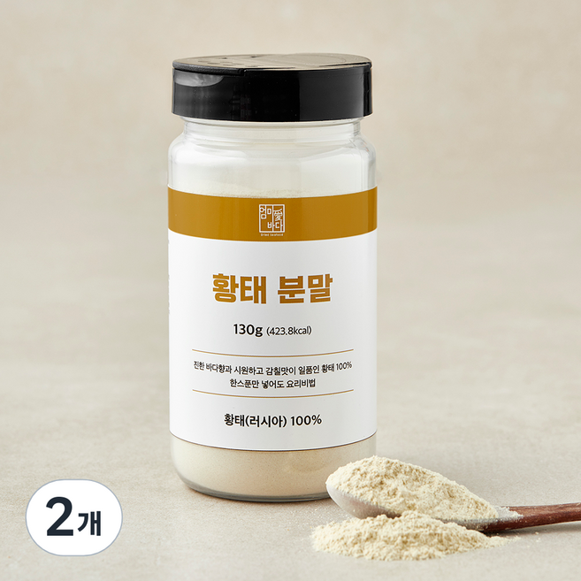 엄마애바다 황태분말, 130g, 2개, 1개입