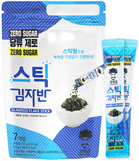 김대감 스틱 김자반 제로슈가 7p, 70g, 1개