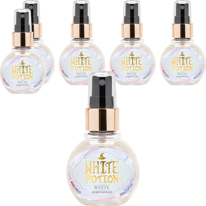 바디홀릭 화이트포션 바디미스트, 50ml, 6개
