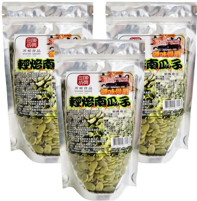 源順食品 輕焙南瓜子, 200g, 3包