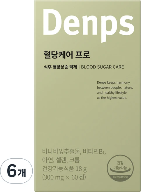 덴프스 혈당케어 프로, 60정, 6개 - 쿠팡