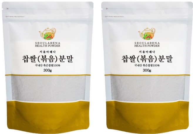 서울아레나 찹쌀 볶음 분말 국내산, 300g, 2개