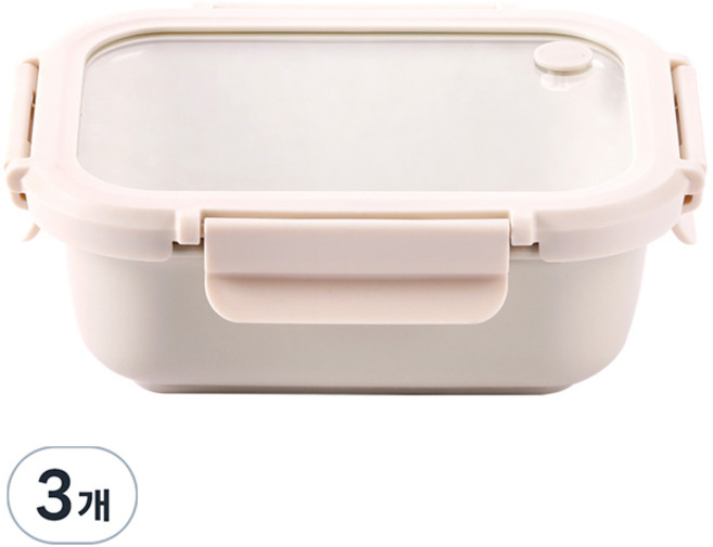 네오플램 틴트 전자레인지용 도자기 밀폐용기 리치 700ml, 3개, 단품