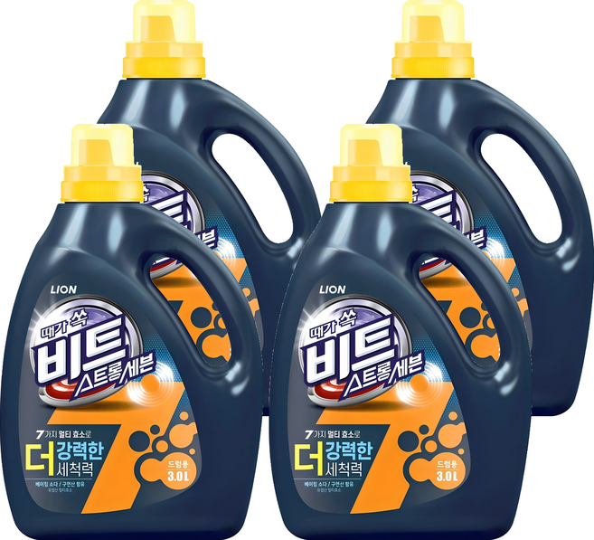 비트 스트롱 세븐 드럼용 액상세제 본품, 3L, 4개