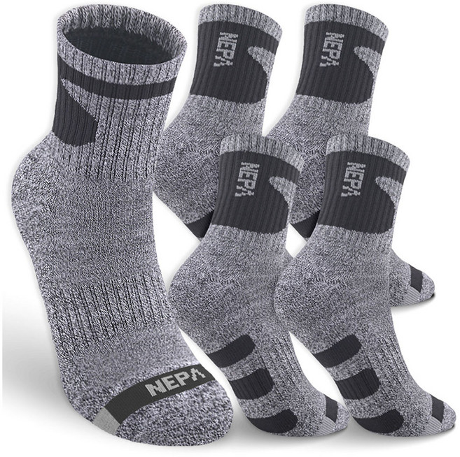 네파 여성용 중목 양말 A타입 5족 세트 typeA, 블랙, 1세트