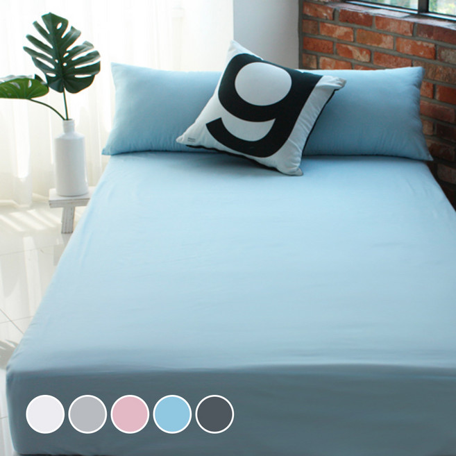 바숨 홑겹 순면 침대 매트리스커버