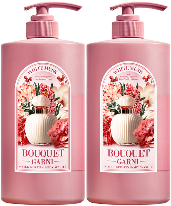 부케가르니 모이스처 바디워시 화이트머스크향, 1L, 2개