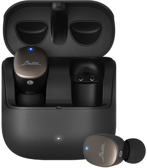 브리츠 블루투스 이어폰 무선 충전, FlipTWS7, 블랙
