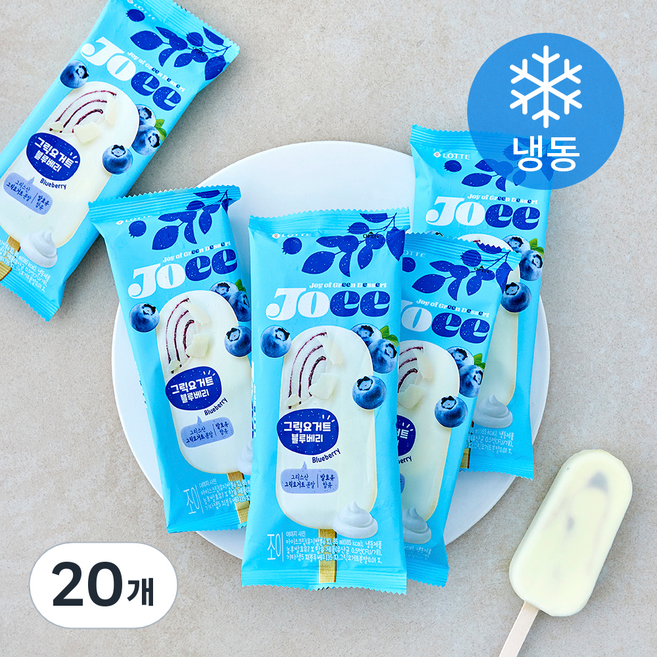 롯데웰푸드 JOEE 그릭요거트 블루베리 (냉동), 20개, 1개입, 85ml