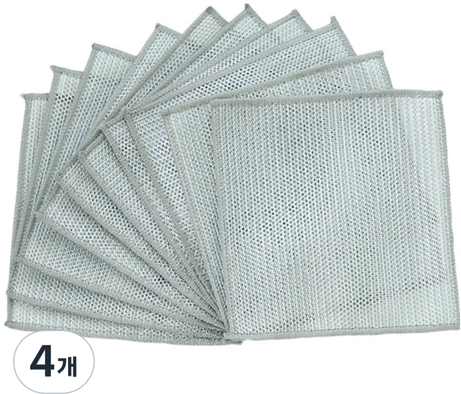 하우스클래스 2겹 노스크레치 은사 철 수세미, 4개, 10개입