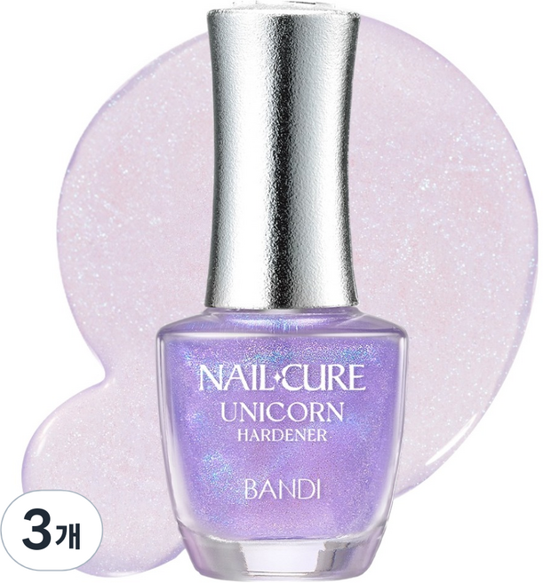 반디BANDI 네일큐어 유니콘 하드너 네일영양제, 7ml, 3개